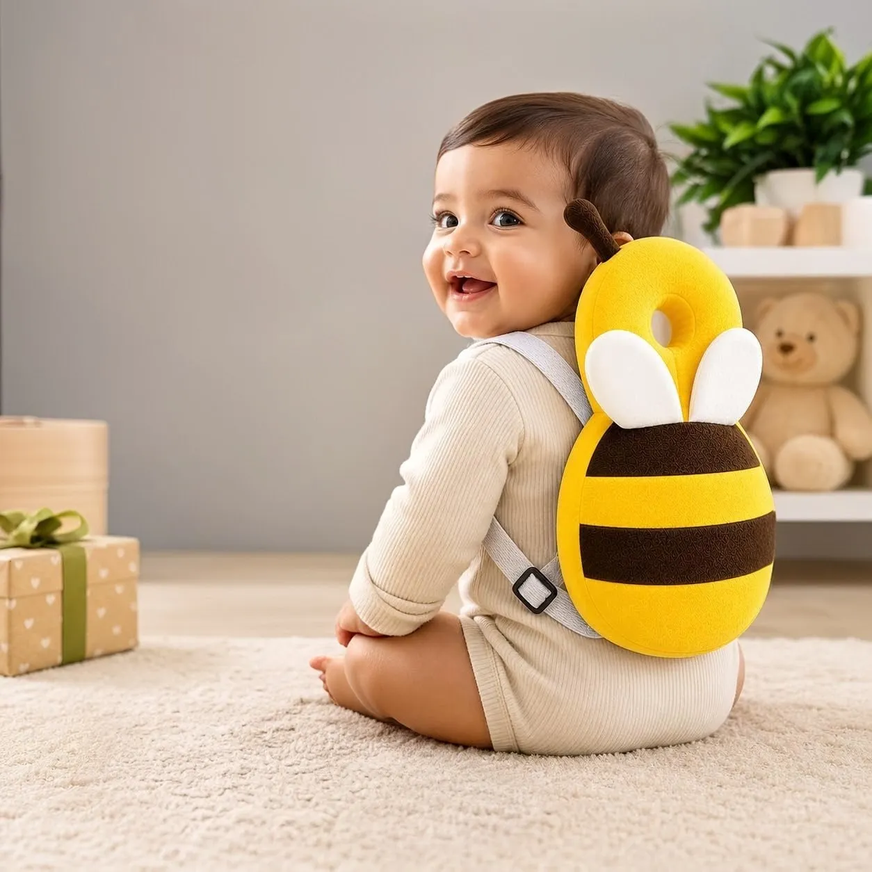 Baby head protector Yellow